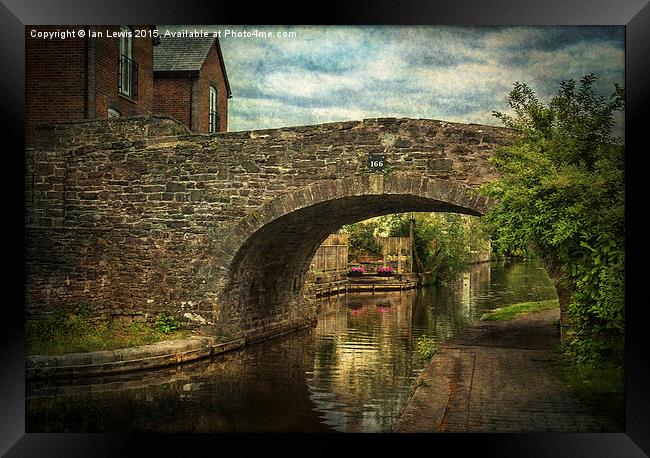  Canal Bridge In Brecon Framed Print by Ian Lewis