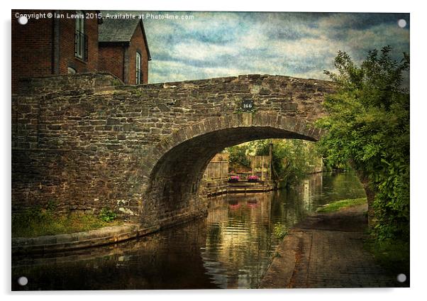 Canal Bridge In Brecon Acrylic by Ian Lewis