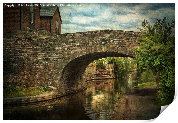  Canal Bridge In Brecon Print by Ian Lewis