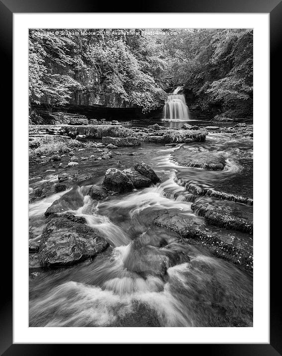 West Burton Falls Framed Mounted Print by Graham Moore