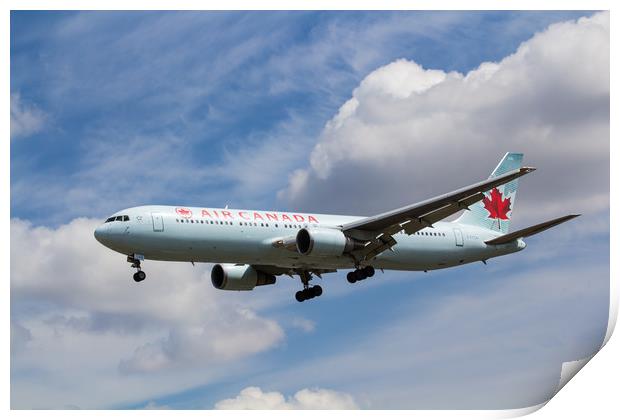 Air Canada Boeing 767 Print by David Pyatt