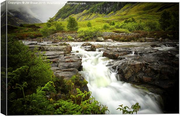  The River Coe Canvas Print by Jane Braat