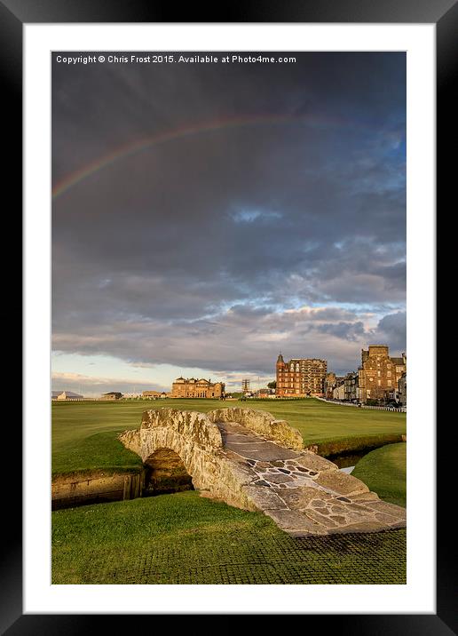 St Andrews Swilcan Bridge Framed Mounted Print by Chris Frost