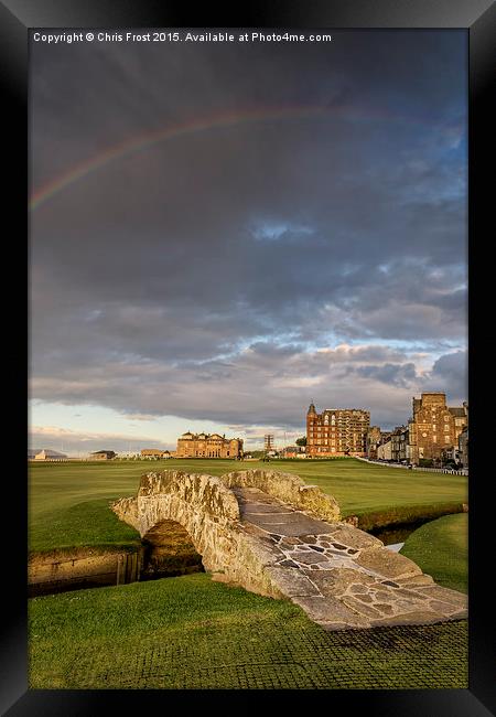 St Andrews Swilcan Bridge Framed Print by Chris Frost