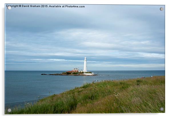St Mary's Lighthouse, Whitley Bay Acrylic by David Graham