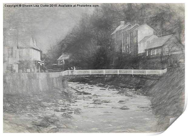  Postcard from Lynmouth Print by Sharon Lisa Clarke