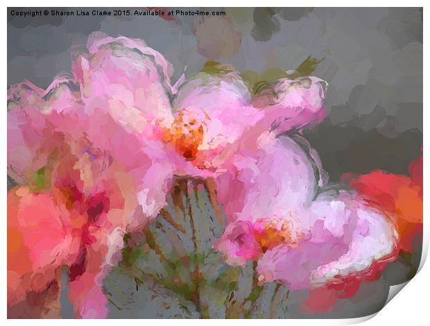 Oriental bloom Print by Sharon Lisa Clarke