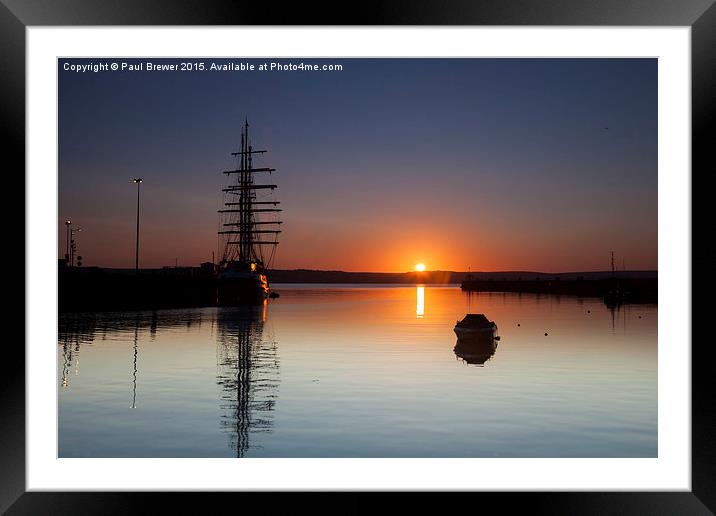  Tall Ship Tenacious Framed Mounted Print by Paul Brewer