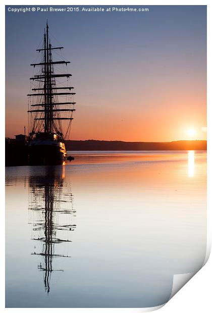  Tenacious Tall Ship Weymouth Print by Paul Brewer