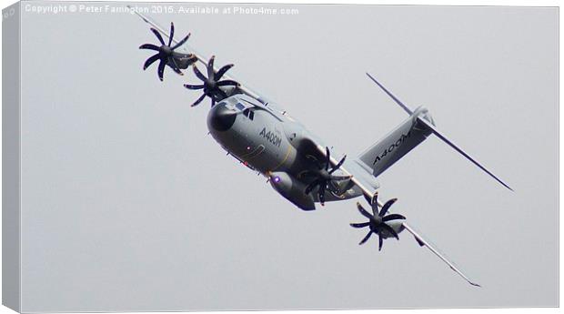 A400M Being Put To The Test Canvas Print by Peter Farrington