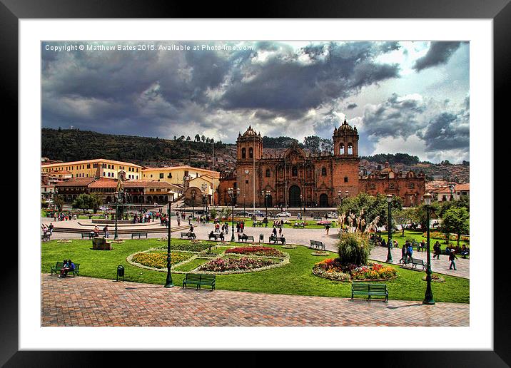 Cuzco Centre Framed Mounted Print by Matthew Bates