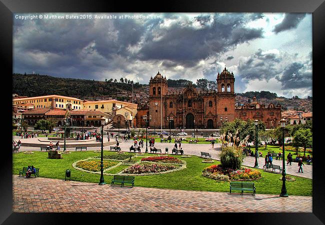 Cuzco Centre Framed Print by Matthew Bates