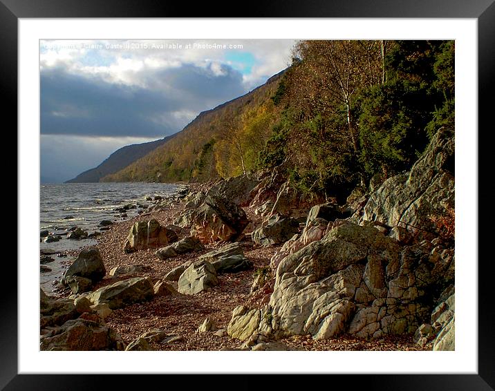 The shores of Loch Lomond Framed Mounted Print by Claire Castelli