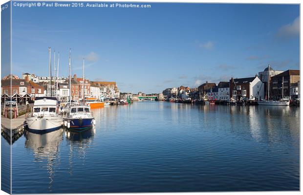  Weymouth Harbour early Morning Canvas Print by Paul Brewer