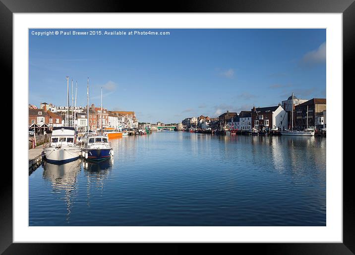  Weymouth Harbour early Morning Framed Mounted Print by Paul Brewer