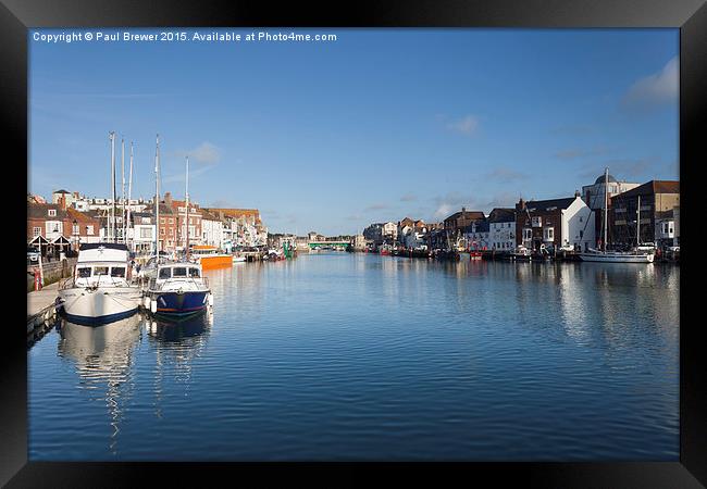  Weymouth Harbour early Morning Framed Print by Paul Brewer