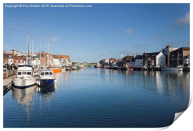  Weymouth Harbour early Morning Print by Paul Brewer