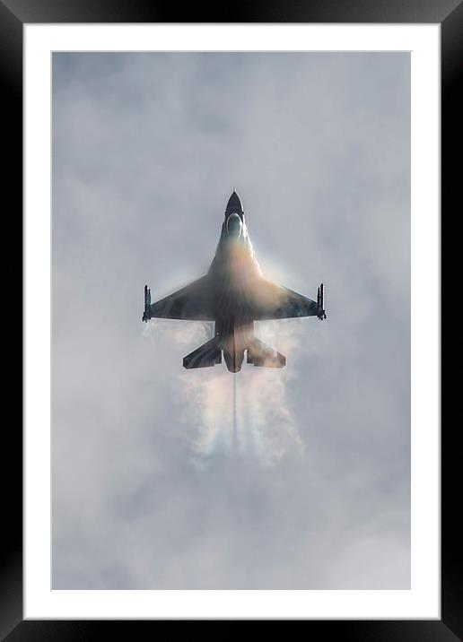 Belgian F16 Technicolour Framed Mounted Print by J Biggadike