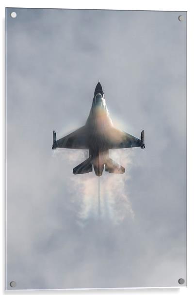 Belgian F16 Technicolour Acrylic by J Biggadike