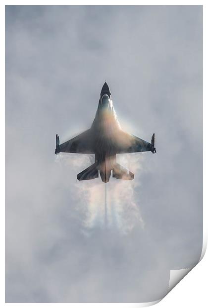 Belgian F16 Technicolour Print by J Biggadike