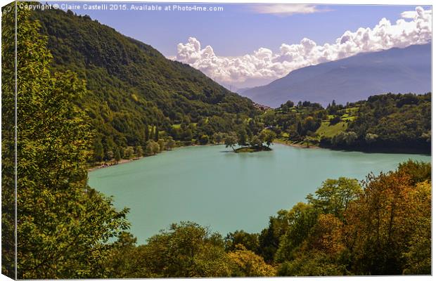  Lake Tenno, Northern Italy Canvas Print by Claire Castelli