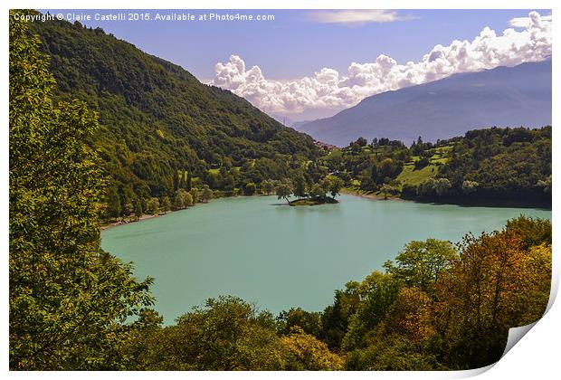  Lake Tenno, Northern Italy Print by Claire Castelli