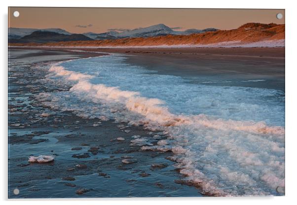  Ice on Harlech beach Acrylic by Rory Trappe