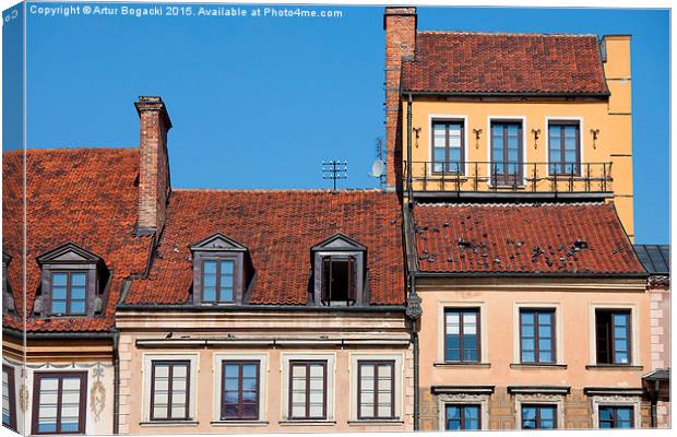 Old Town Houses in Warsaw Canvas Print by Artur Bogacki