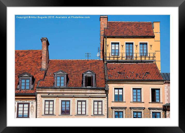 Old Town Houses in Warsaw Framed Mounted Print by Artur Bogacki