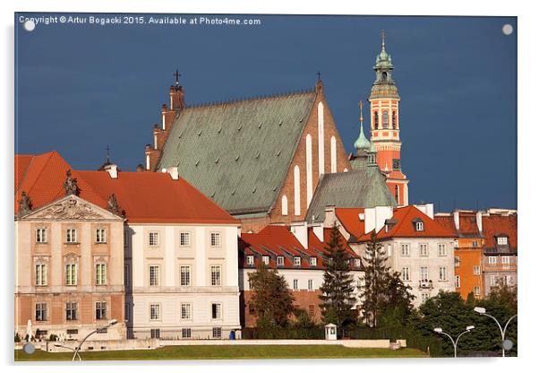 Warsaw Old Town Skyline Acrylic by Artur Bogacki