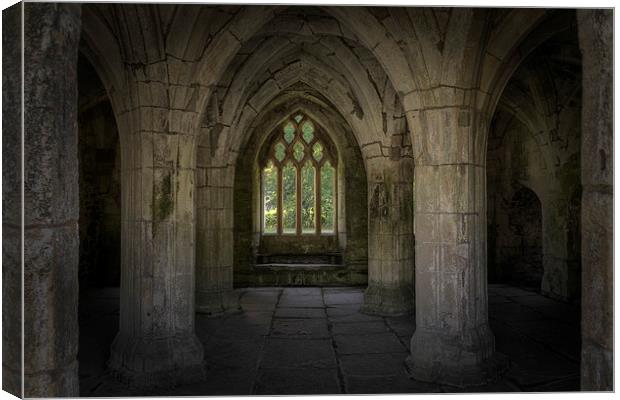 Valle Crucis Abbey HDR Canvas Print by Rob Lester