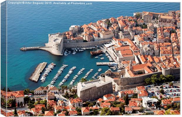 Old City of Dubrovnik From Above Canvas Print by Artur Bogacki