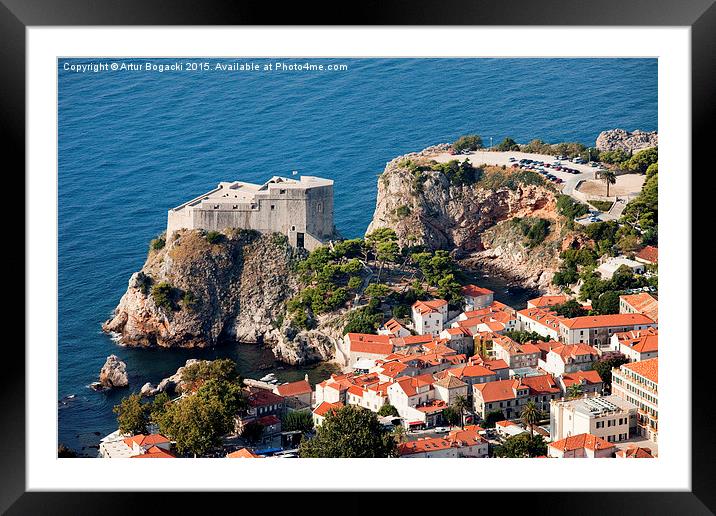 Fort Lourijenac in Dubrovnik Framed Mounted Print by Artur Bogacki