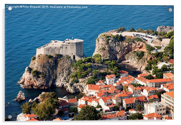 Fort Lourijenac in Dubrovnik Acrylic by Artur Bogacki