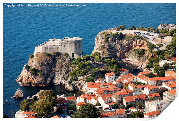 Fort Lourijenac in Dubrovnik Print by Artur Bogacki