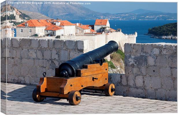 Cannon in Fort Lovrijenac Dubrovnik Defense Canvas Print by Artur Bogacki