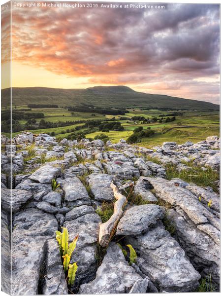 Last Light Over Whernside Canvas Print by Michael Houghton