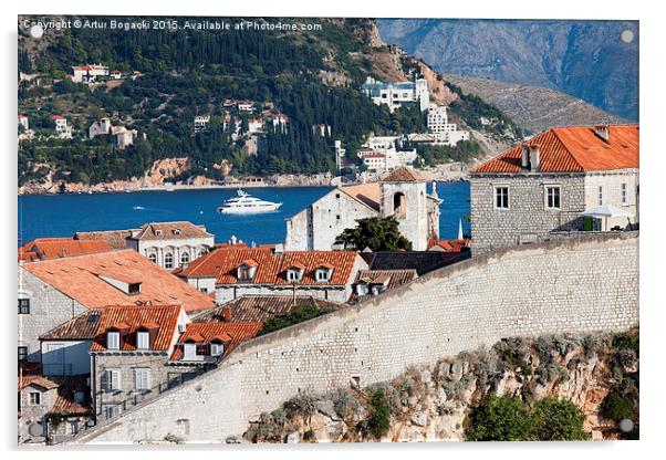 Dubrovnik Old City Acrylic by Artur Bogacki