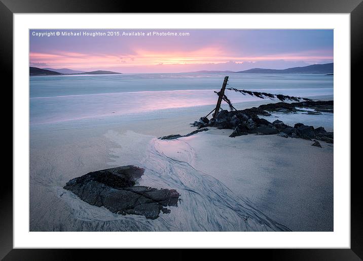  Luskentyre Sunset Framed Mounted Print by Michael Houghton