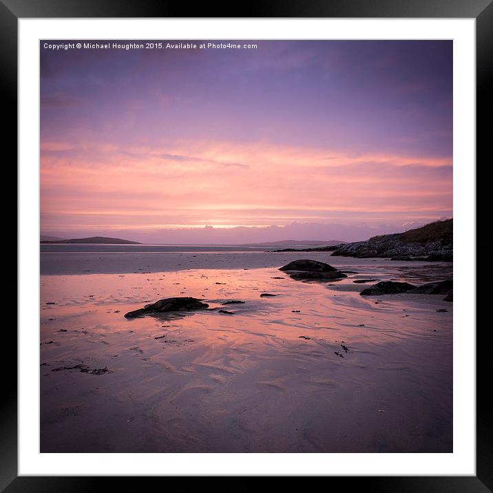  Luskentyre in the Pink Framed Mounted Print by Michael Houghton