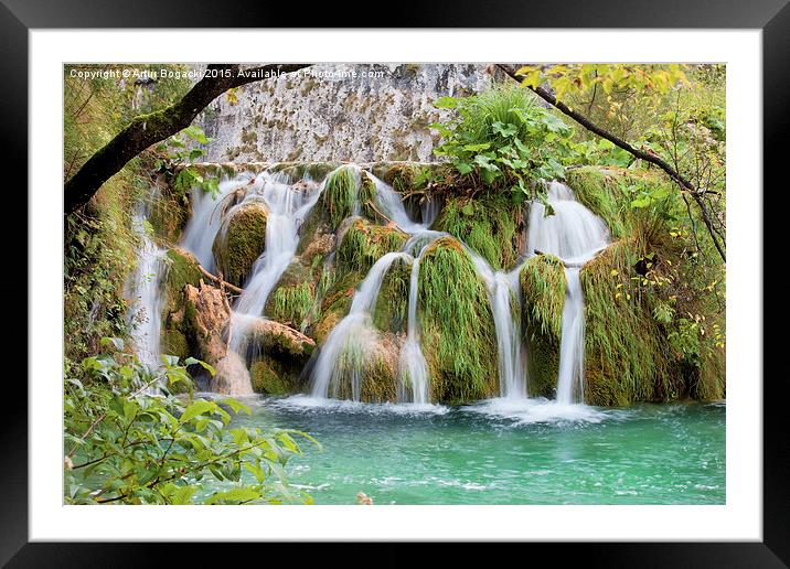 Waterfall in Plitvice Lakes Framed Mounted Print by Artur Bogacki
