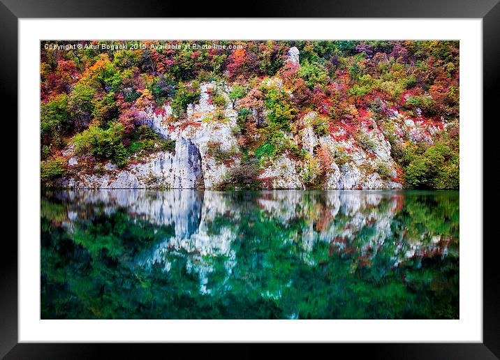Autumn Reflections of Lake and Mountain Framed Mounted Print by Artur Bogacki