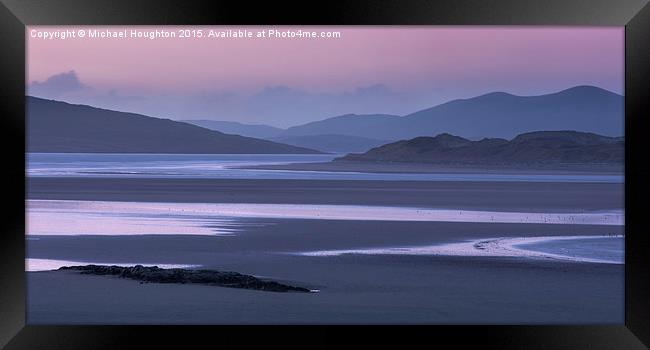  Sound of Taransay at dusk Framed Print by Michael Houghton