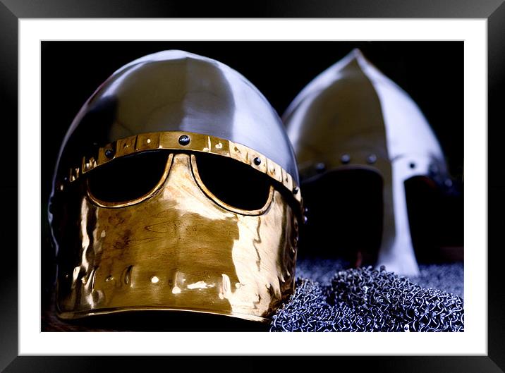 Saxon Helmets Framed Mounted Print by Mike Sherman Photog