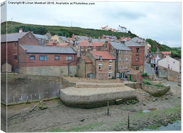  Staithes Harbour, Canvas Print by Lilian Marshall