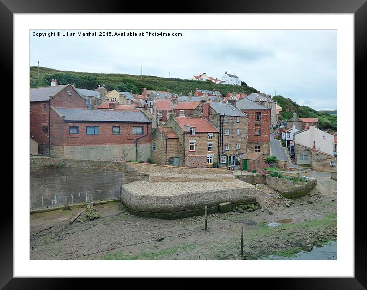  Staithes Harbour, Framed Mounted Print by Lilian Marshall