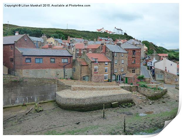  Staithes Harbour, Print by Lilian Marshall