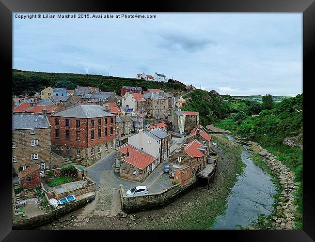  Staithes Harbour. Framed Print by Lilian Marshall