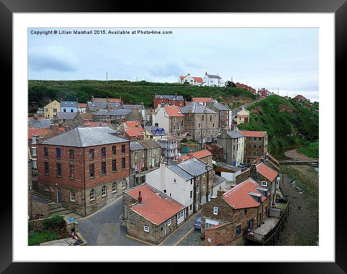 Staithes Harbour. Framed Mounted Print by Lilian Marshall