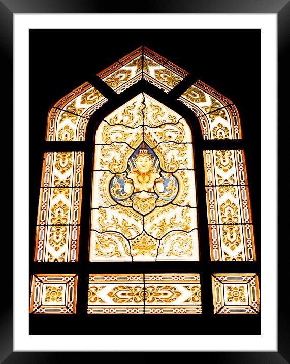  Stained Glass, Thailand Framed Mounted Print by Carole-Anne Fooks